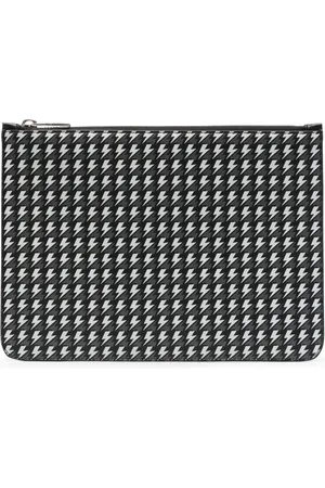 Neil Barrett Pochette en cuir à motif Thunderbolt
