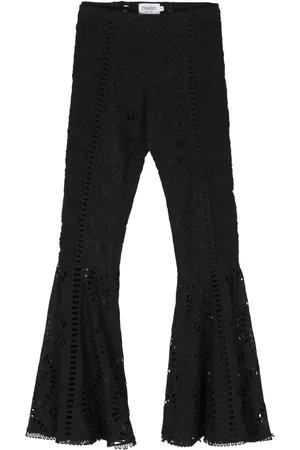 CHARO RUIZ IBIZA Pantalon brodé à coupe évasée