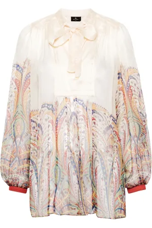 Etro Blouse en soie à imprimé graphique