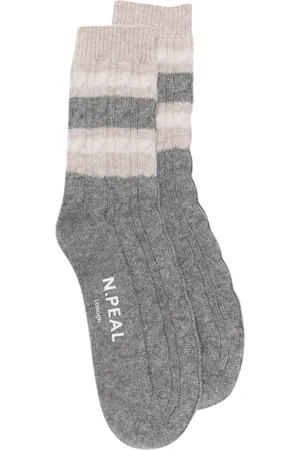 N.PEAL Chaussettes à rayures