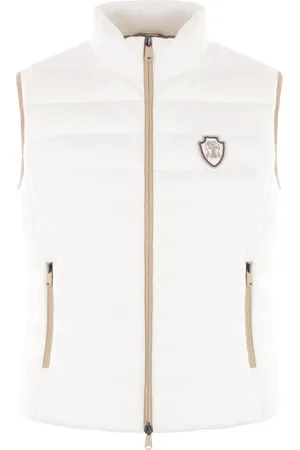 Brunello Cucinelli Gilet en laine à logo appliqué