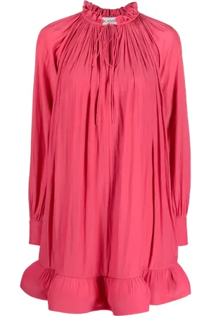 Lanvin Robe courte Charmeuse volantée