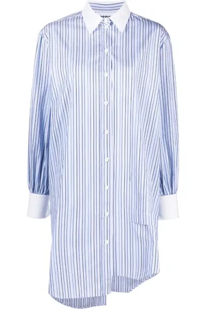 Moschino Robe-chemise asymétrique à rayures