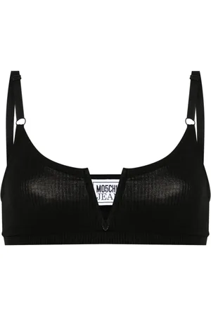 Moschino Soutien-gorge nervuré à anneau en v