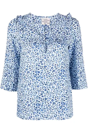 Baum und Pferdgarten Blouse en coton biologique à imprimé léopard