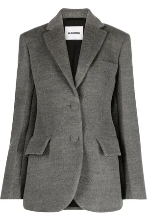 Jil Sander Blazer en laine vierge à simple boutonnage