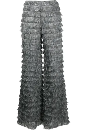Alberta Ferretti Pantalon ample à franges