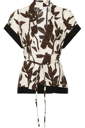 Brunello Cucinelli Blouse à motif végétal