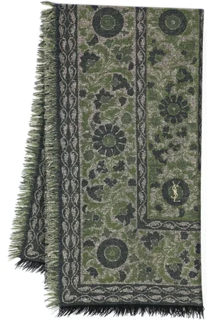 Saint Laurent écharpe à fleurs en jacquard (années 1980)