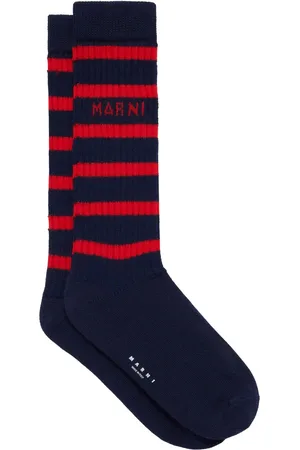 Marni Chaussettes mi-mollet à rayures
