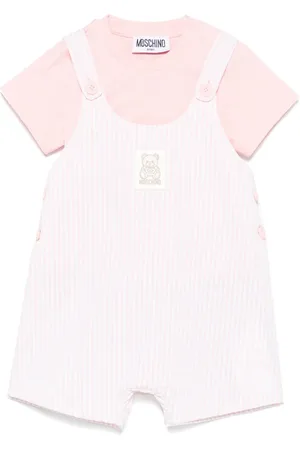 Moschino Ensemble chemise-salopette à rayures