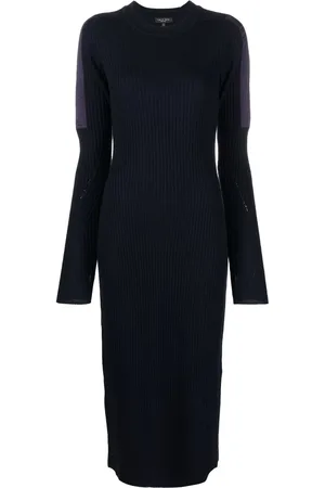 RAG&BONE Robe mi-longue Nikole en maille nervurée