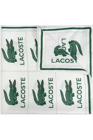 Lacoste écharpe en soie à broderies