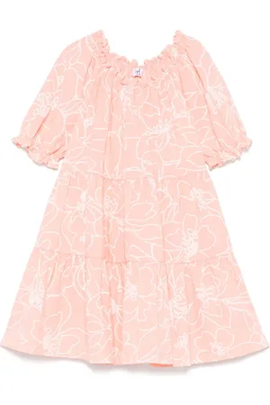 Il gufo Robe à fleurs imprimées