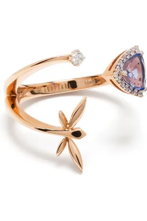 ANAPSARA Bague Micro Trinity en or 18ct sertie de topaze et de diamants