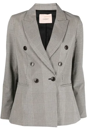 Twin-Set Blazer croisé à carreaux