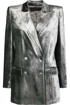 Alberta Ferretti Veste en velours à boutonnière croisée