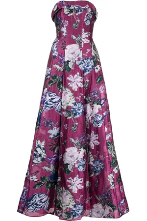 Marchesa Notte Robe longue à fleurs