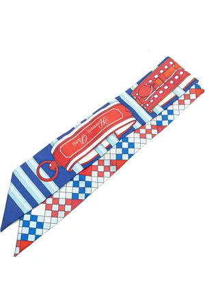 Hermès Foulard Colliers de Chiens Remix Twilly en soie 20e siècle