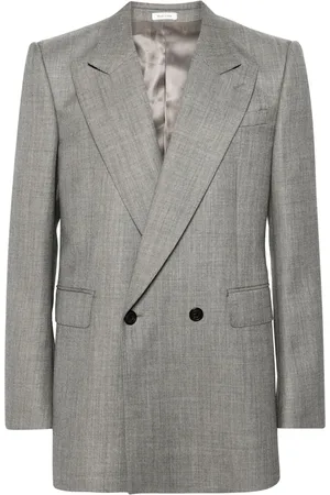Alexander McQueen Blazer en laine à boutonnière croisée