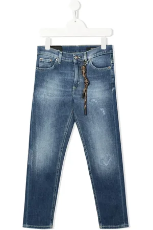 Dondup Jean droit à effet usé