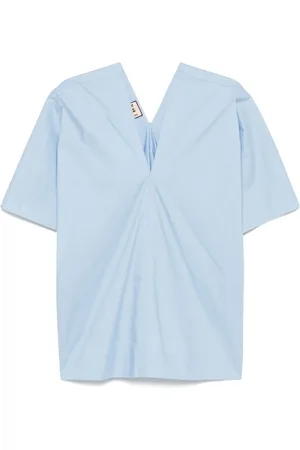 Plan C Blouse en coton à col v
