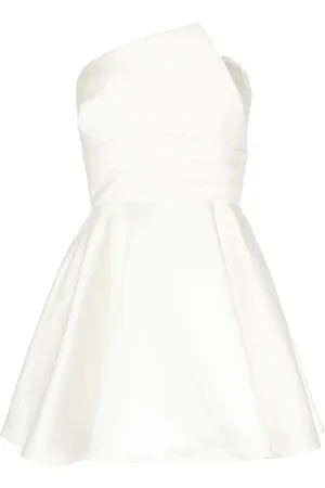 Amsale Robe courte asymétrique drapée