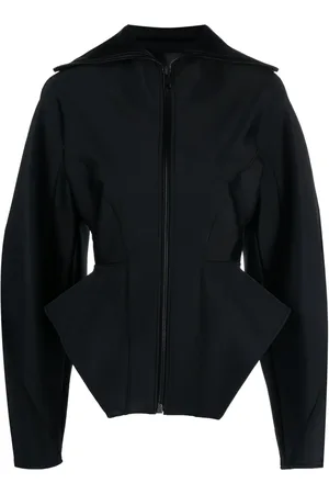 MUGLER Veste zippée à détail de corset