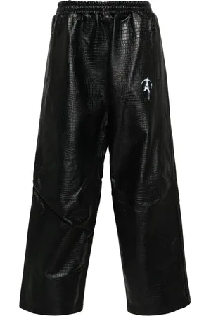 DOUBLET Pantalon de jogging à effet peau de crocodile