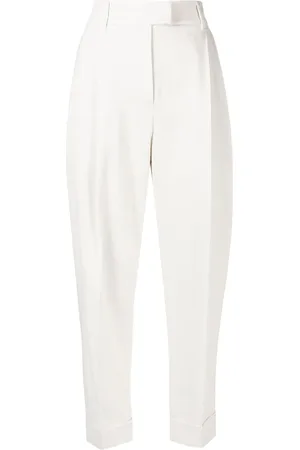 Brunello Cucinelli Pantalon de tailleur court à taille haute