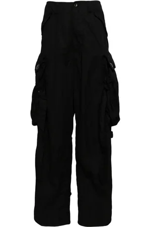 JULIUS Pantalon en coton mélangé à poches cargo
