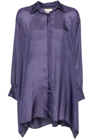 Shanshan Ruan Chemise à effet délavé