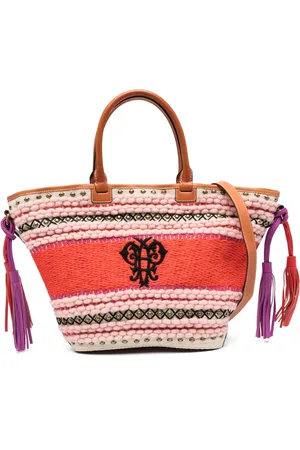 Puccini Sac cabas rayé à logo brodé