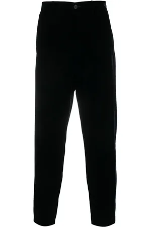 Giorgio Armani Pantalon en velours à coupe droite