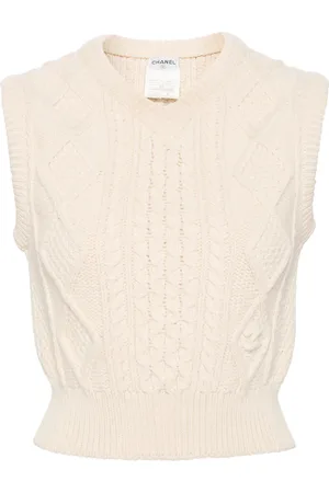 CHANEL Débardeur en maille torsadée (1996)