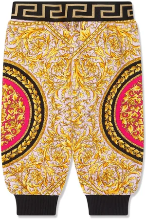 VERSACE Pantalon en jersey à imprimé baroque