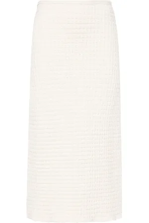 Jil Sander Jupe en maille gaufrée