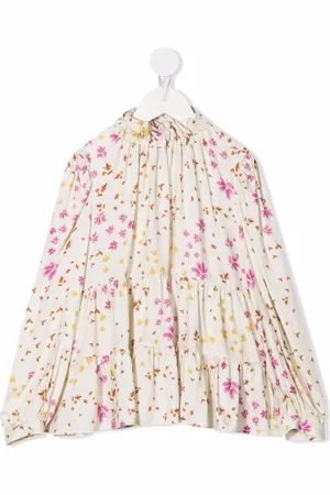 Il gufo Blouse fleurie à empiècements contrastants