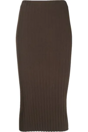 Cotton Citizen Jupe Capri nervuré à coupe mi-longue