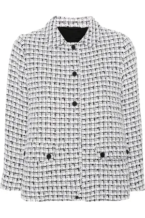 HERNO Veste en tweed à simple boutonnage