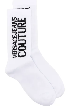 VERSACE Chaussettes à logo en intarsia