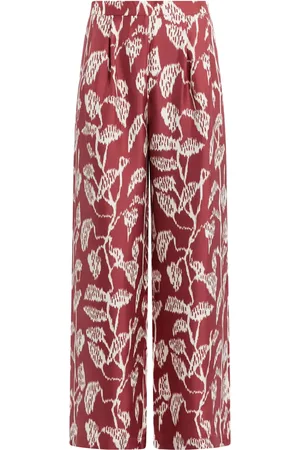 ASCENO Pantalon évasé à fleurs