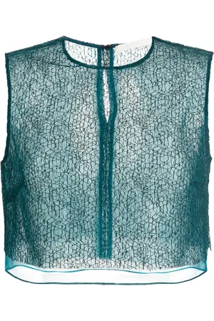 Jason Wu Blouse crop en soie à design superposé