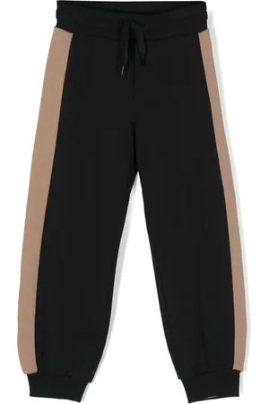 Fendi Pantalon de jogging en coton à bandes contrastantes