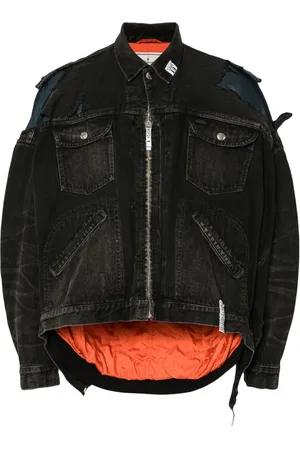Maison Mihara Yasuhiro Veste en jean à design superposé
