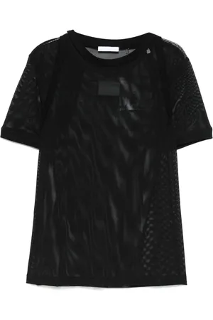 Helmut Lang T-shirt en résille à patch logo