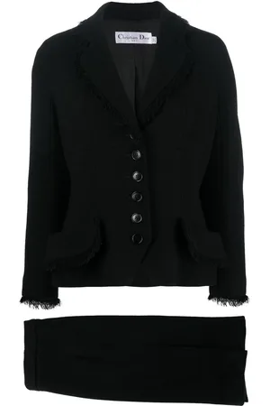 Dior Tailleur-jupe en laine à bords francs (années 2010)