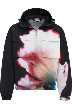 Alexander McQueen Veste Solarised Flower à capuche