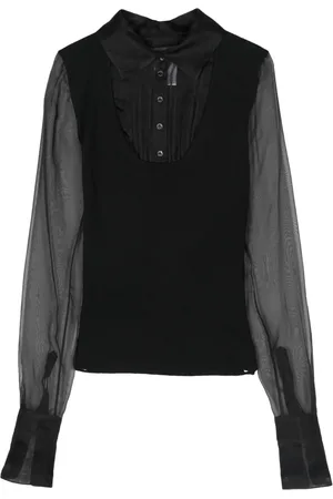 CHANEL Blouse crop à empiècements (2003)