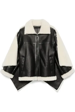 ALAINPAUL Veste à cape en peau lainée